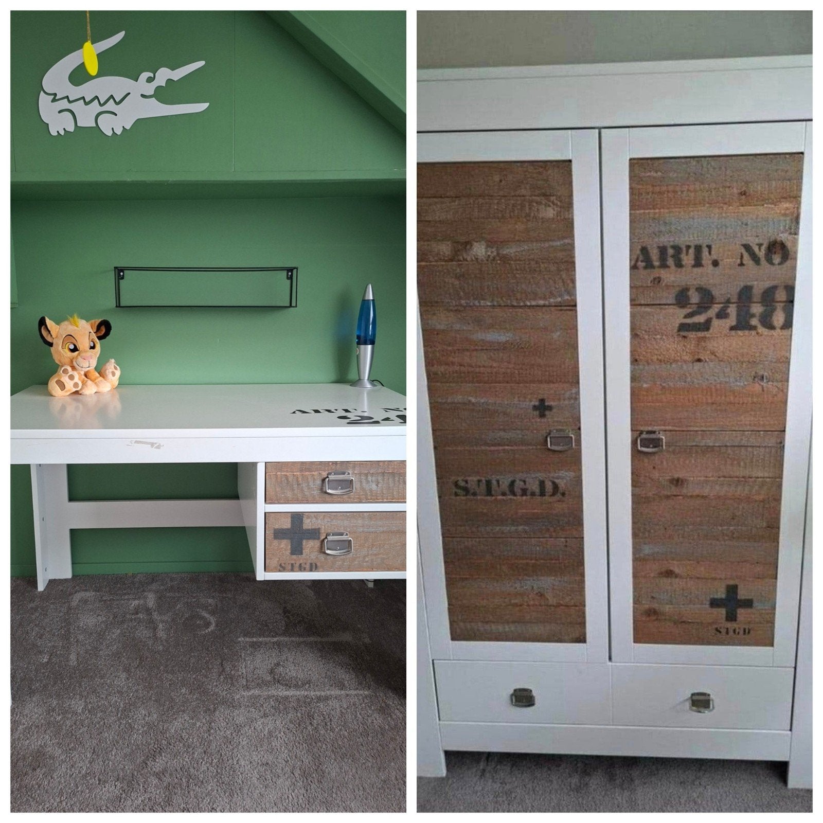 complete kinderkamer/kast met bureau, Kinderen en Baby's, Ophalen, Kast, 50 tot 70 cm, 105 cm of meer