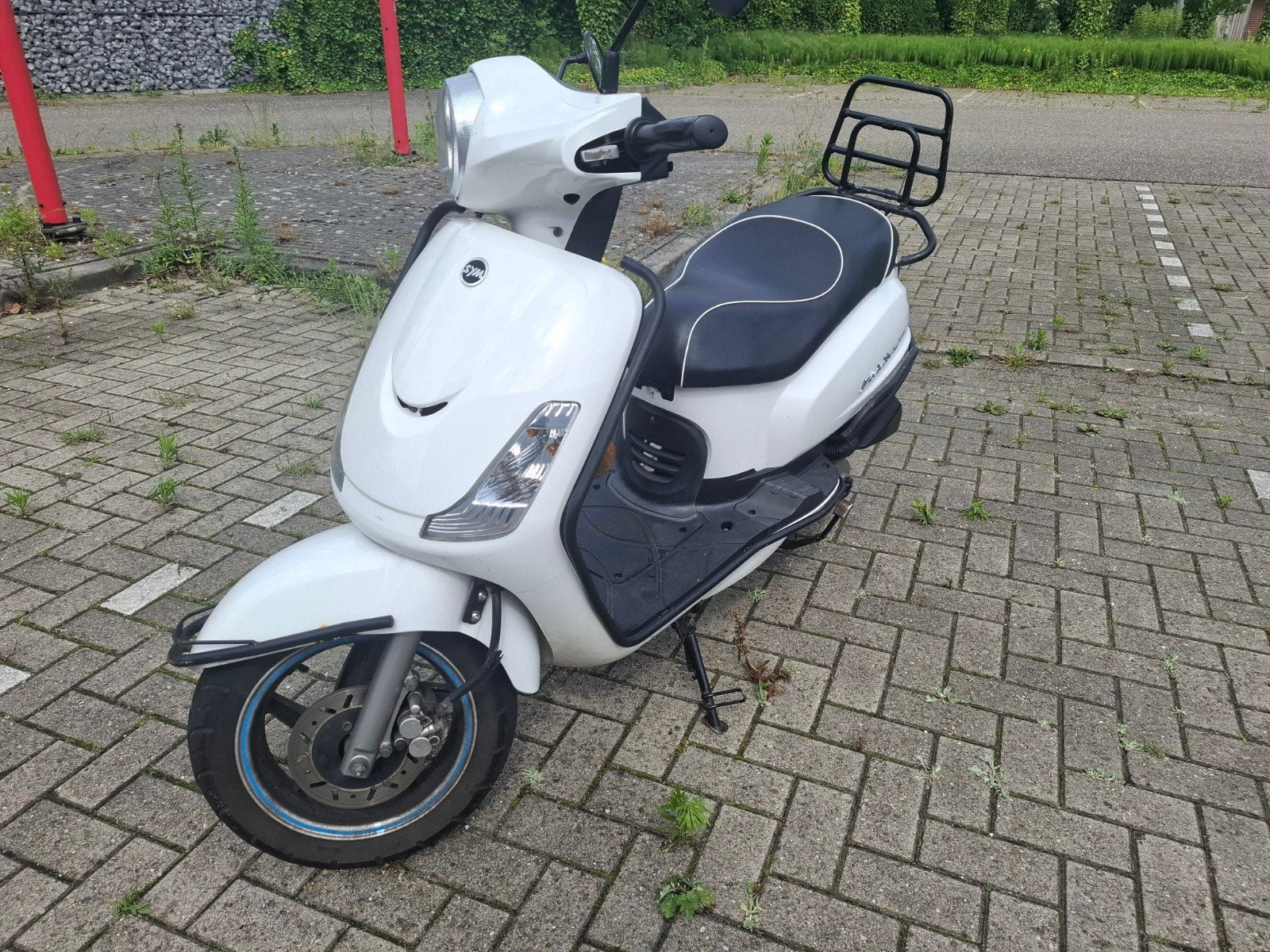 Sym Fiddle II 50S Scooter - Wit, Goed Onderhouden, Ophalen, Gebruikt, Maximaal 45 km/u, Benzine