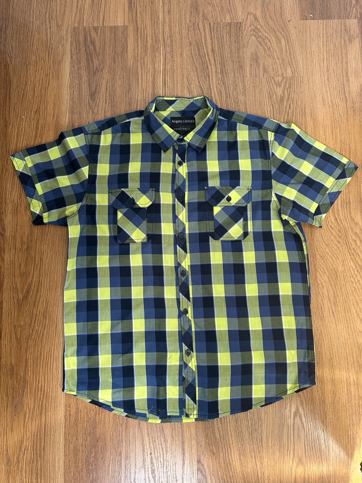 Angelo Litrico geruit overhemd - XL, Ophalen of Verzenden, Gedragen, Meerkleurig, Halswijdte 43/44 (XL)