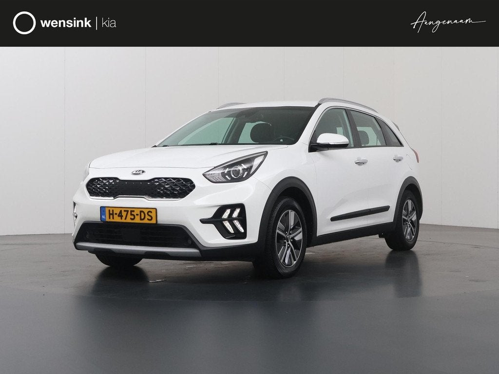 Kia Niro 1.6 GDi Hybrid DynamicLine | Trekhaak | Navigatie |, Gebruikt, 2 kWh, Leder en Stof, Wit