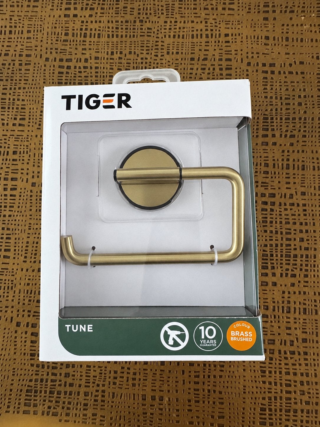Tiger Tune toiletrolhouder messing/zwart, Ophalen of Verzenden, Nieuw, Goud, Toilet-accessoire