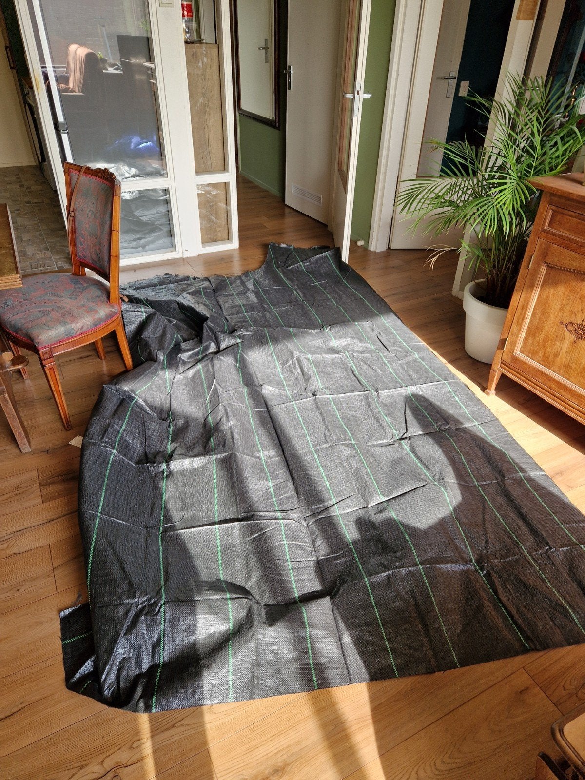 Groot stuk worteldoek - Onkruidbestrijding, Tuin en Terras, Ophalen of Verzenden