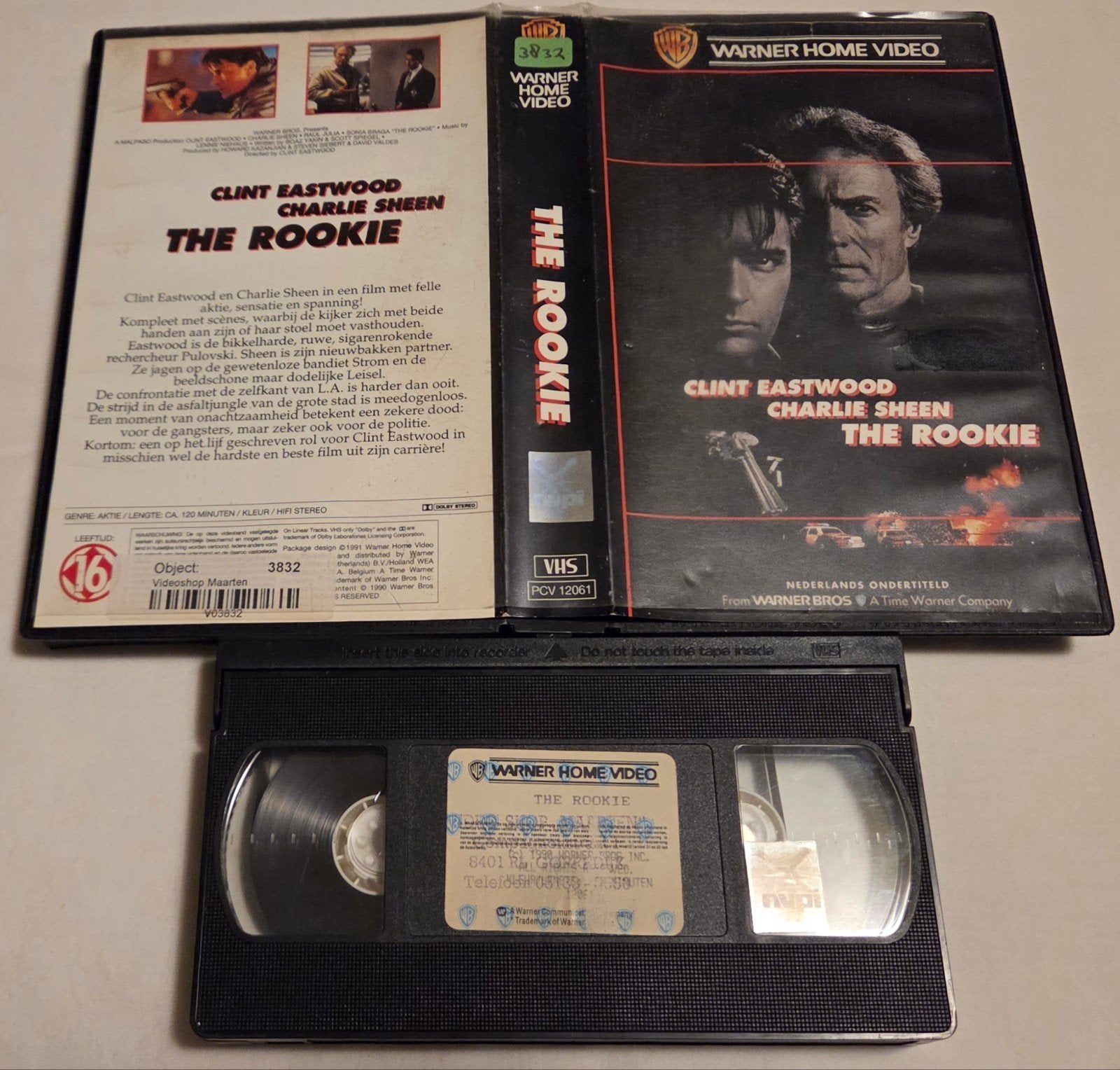 Clint Eastwood The Rookie VHS Actie EX-RENTAL, Vanaf 16 jaar, Ophalen of Verzenden, Gebruikt, Actie en Avontuur