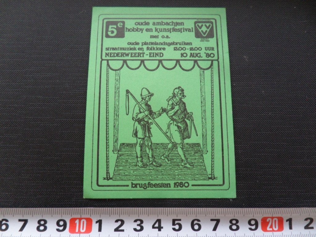 sticker Nederweert - Eind 5e oude ambachten hobby en kunstfe, Ophalen, Zo goed als nieuw