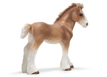 Schleich 13671 Clydesdale veulen, dierfiguur, Ophalen of Verzenden, Gebruikt, Paard, Beeldje of Figuurtje