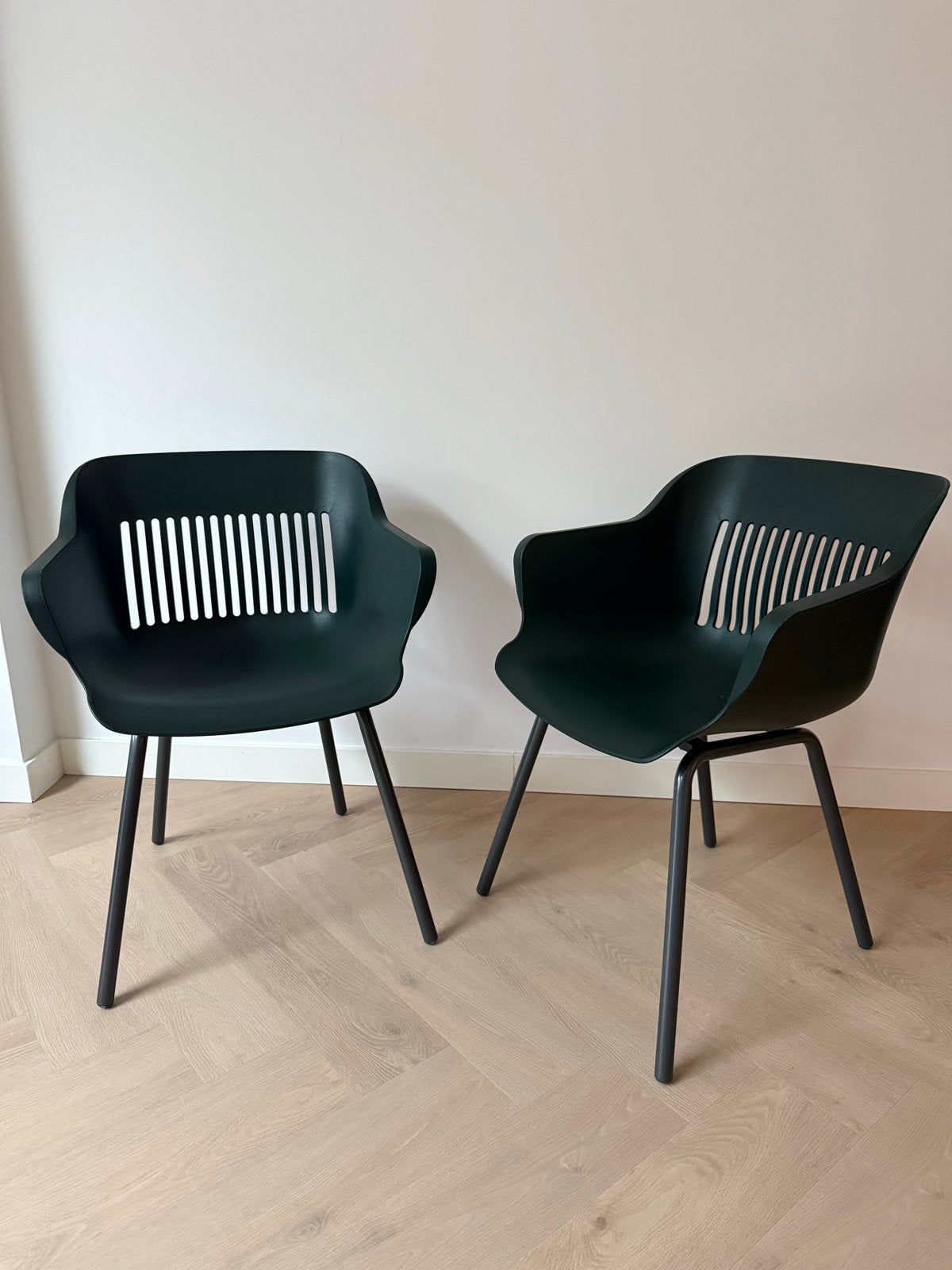 Hartmann Jill Shell Outdoor stoelen - Donkergroen (2 stuks), Kunststof, Twee, Overige kleuren, Nieuw