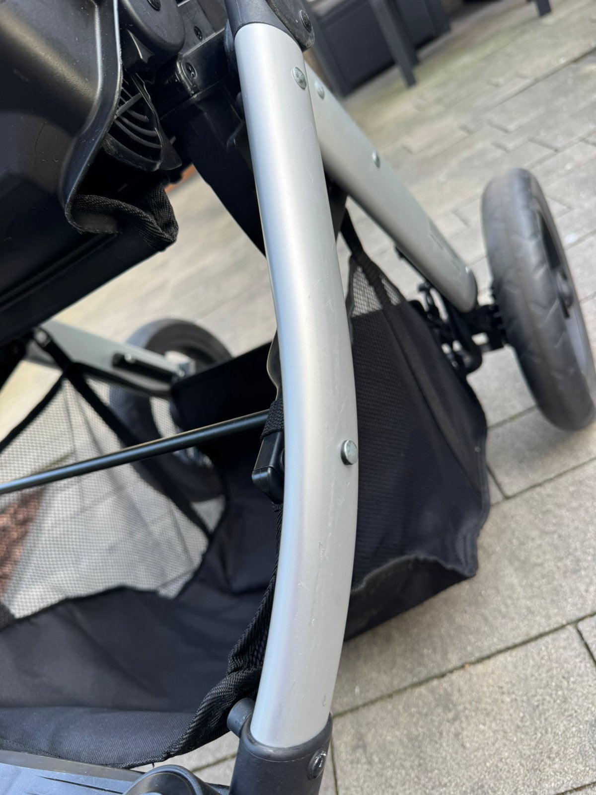 Mutsy transit combi kinderwagen met reiswieg, Ophalen, Gebruikt, Verstelbare duwstang, Combiwagen