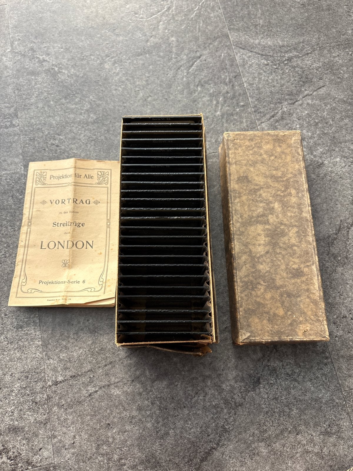 Antieke Toverlantaarn Plaatjes - Londen Serie, Verzamelen, Ophalen of Verzenden, Gebruikt