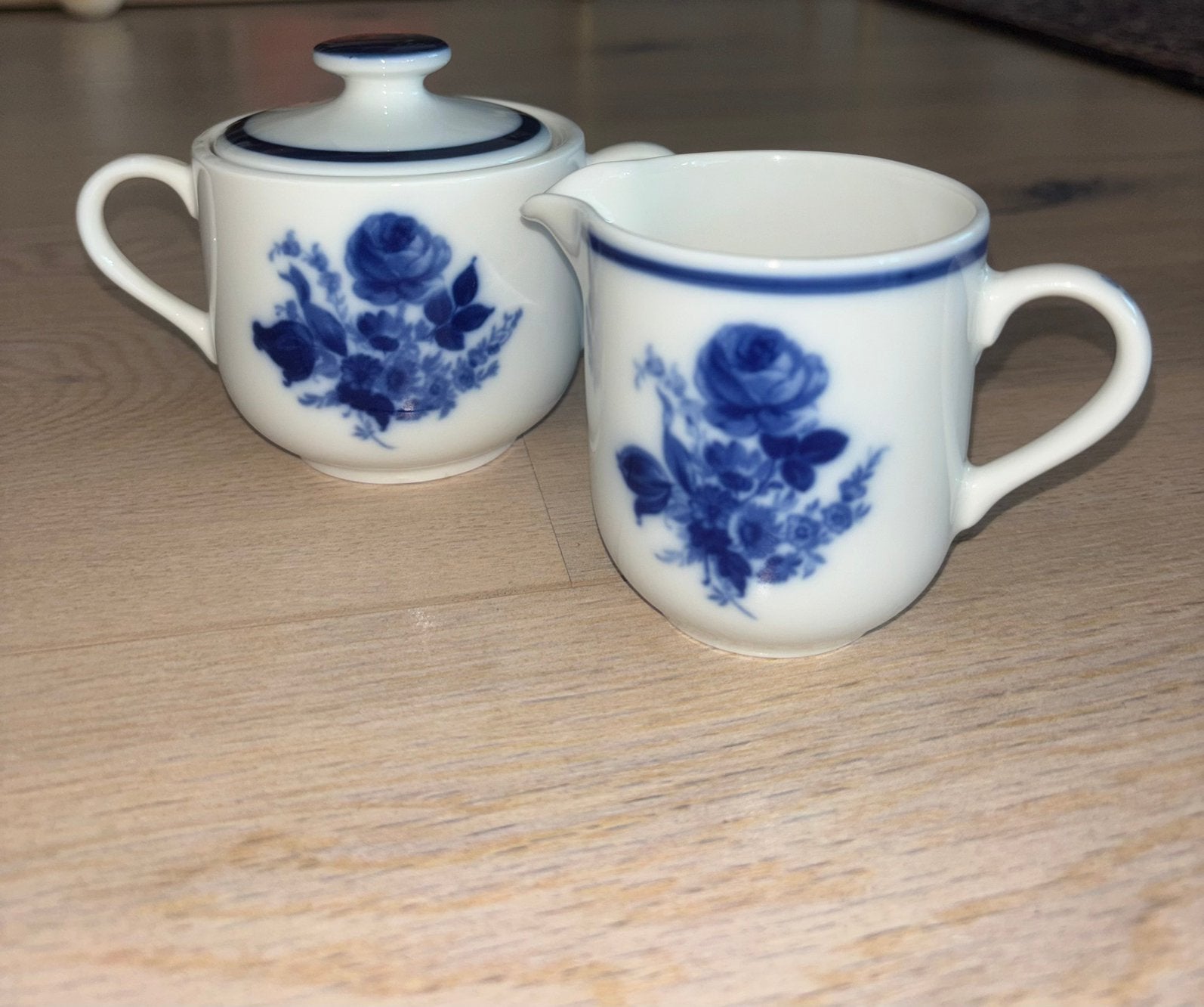 Vintage Mosa Maastricht Setje Servies Blauw, Antiek en Kunst, Verzenden