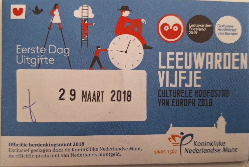 Coincard 2018 - Leeuwarden Vijfje - EDU, Verzenden, Overige landen, 5 euro, Setje
