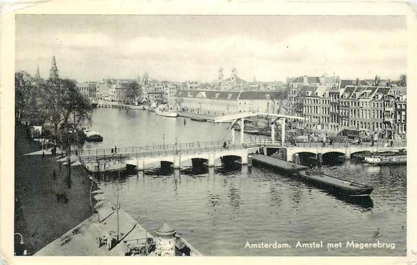 377-424-025 Amsterdam Amstel met Magere Brug, Verzenden, Voor 1920, Noord-Holland