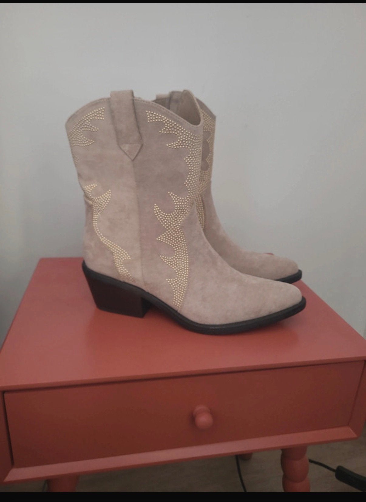 Ann Rocks Cowboylaarzen middelhoog  mt 39, Beige, Lage of Enkellaarzen, Nieuw, Ophalen of Verzenden