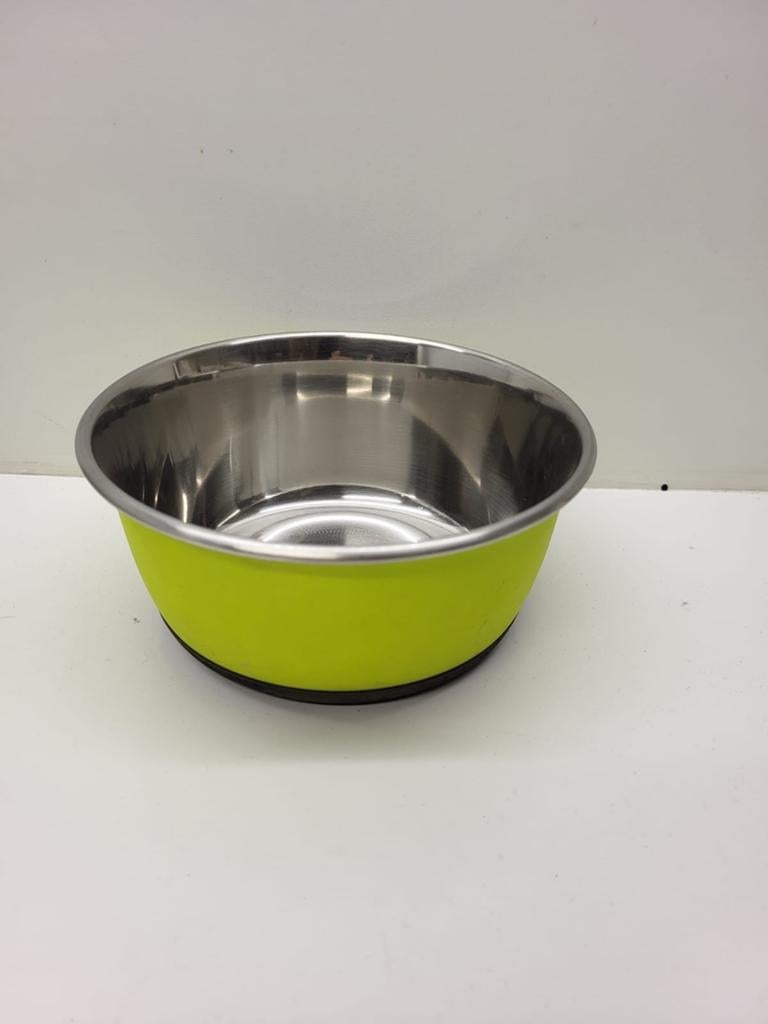 RVS Hondenvoerbak / Drinkbak – Anti Slip – Groen/Zilver, Ophalen of Verzenden