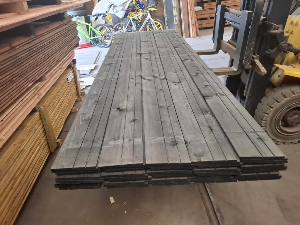 Partij 30 st zwarte zweeds rabat planken 3 m bezorgen mogeli, Ophalen, Nieuw, 250 cm of meer, Planken