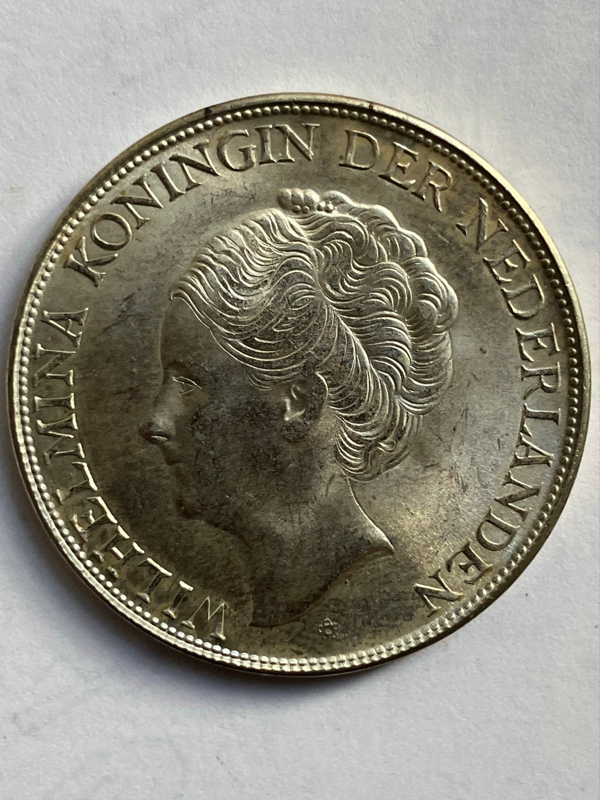 2½ Gulden Curaçao 1944 Wilhelmina., Postzegels en Munten, Zilver, Ophalen of Verzenden, Koningin Wilhelmina, Losse munt