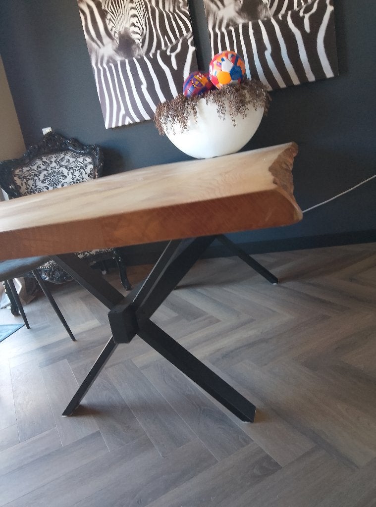 Eetkamertafel, Ophalen, Gebruikt, 100 tot 150 cm, Vijf personen of meer