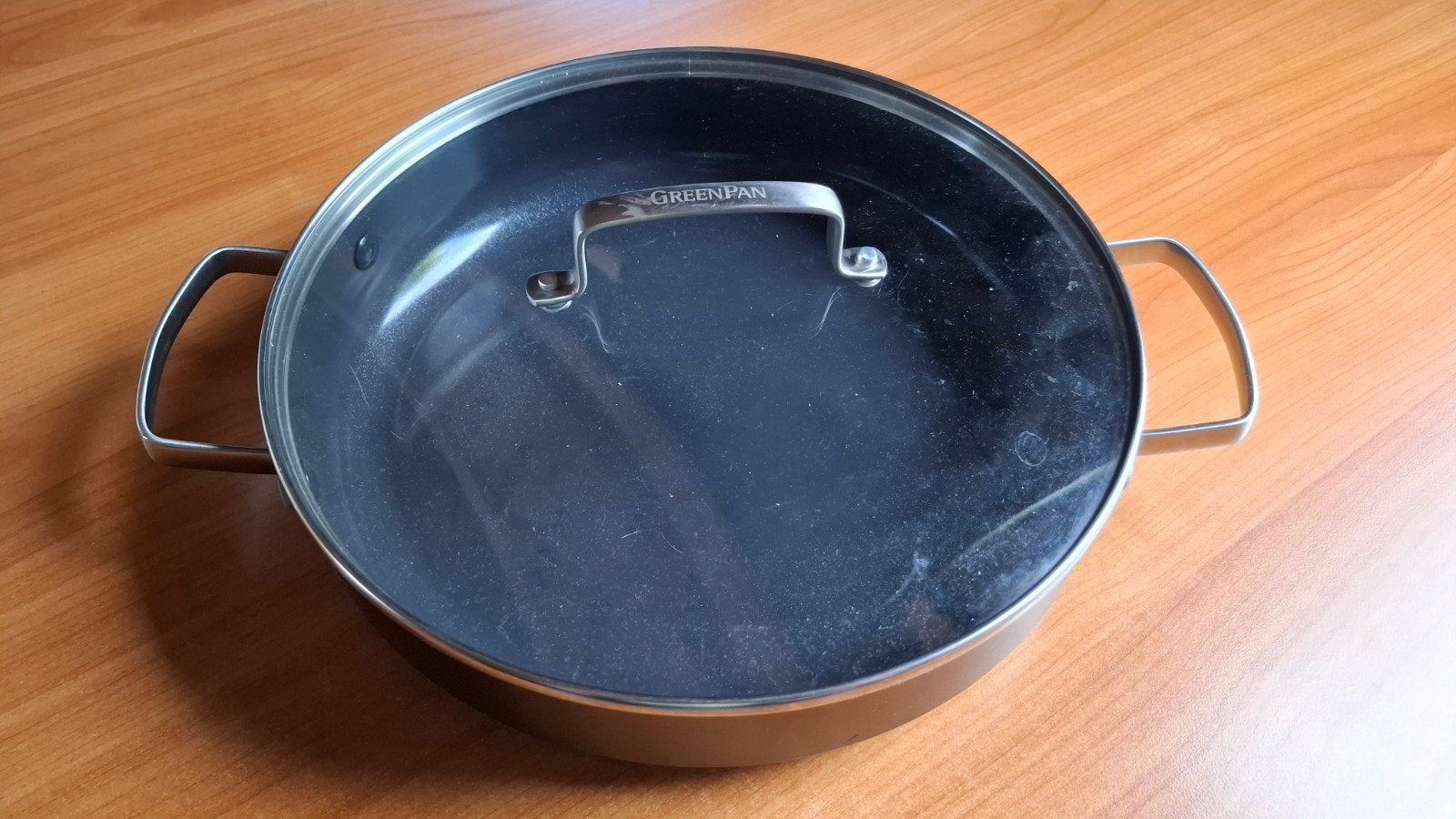 GreenPan sauteerpan met deksel - Zo goed als nieuw, Overige materialen, Geschikt voor inductie, Ophalen of Verzenden, Zo goed als nieuw