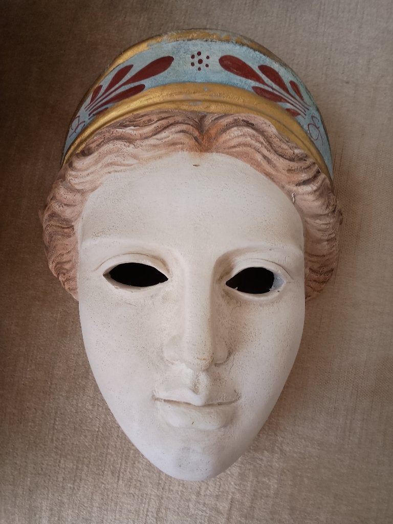 Ergani authentiek Grieks muurmasker, Wandsculptuur, 20 cm, 26 cm, Ophalen of Verzenden