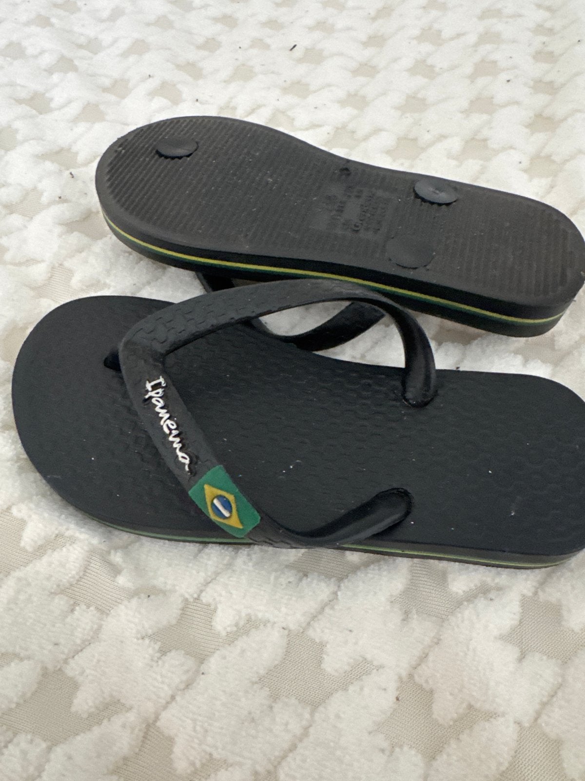 Ipanema teenslippers met Braziliaanse vlag, Ophalen of Verzenden, Gedragen, Zwart, Slippers