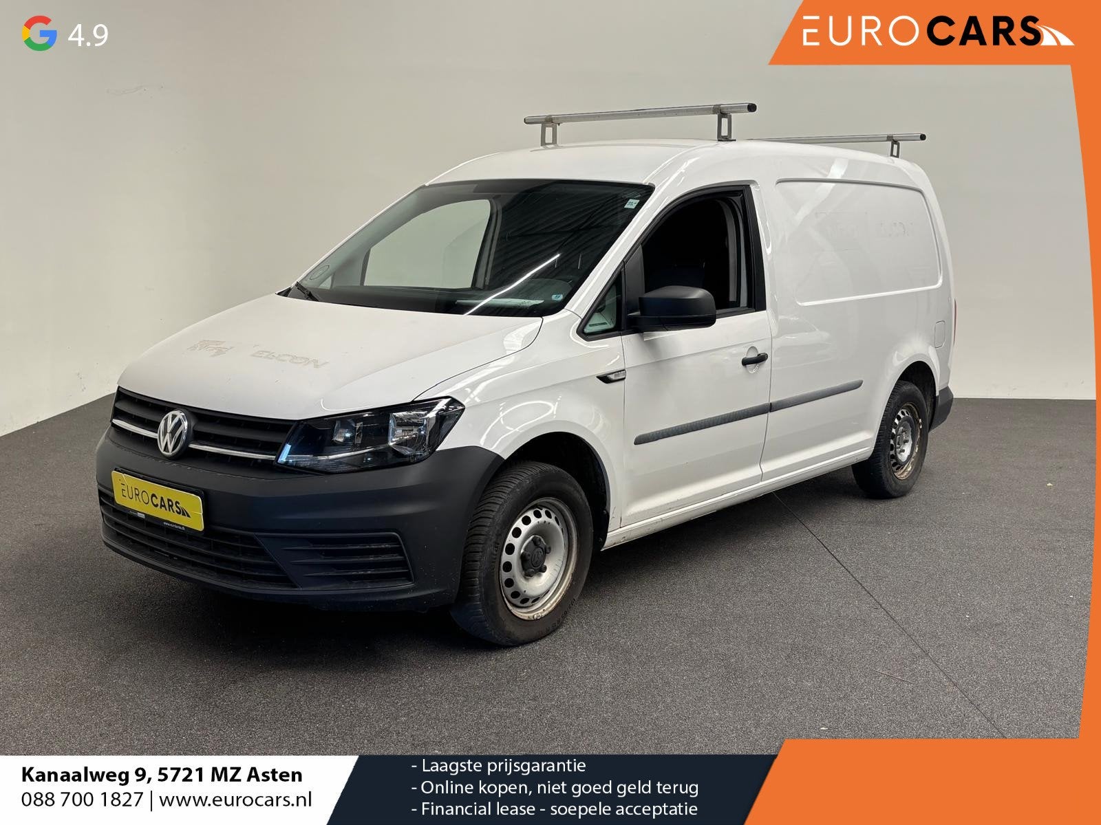 Volkswagen Caddy 2.0 TDI L2 Maxi Parkersensoren Stoelverwarm, Voorwielaandrijving, Stof, Gebruikt, Zwart