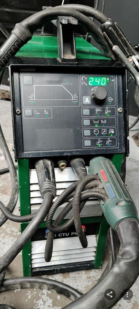 Migatronic Pilot Tig 240 DC met waterkoeling en kar, Ophalen of Verzenden, Zo goed als nieuw, 150 tot 250 ampère, Tig