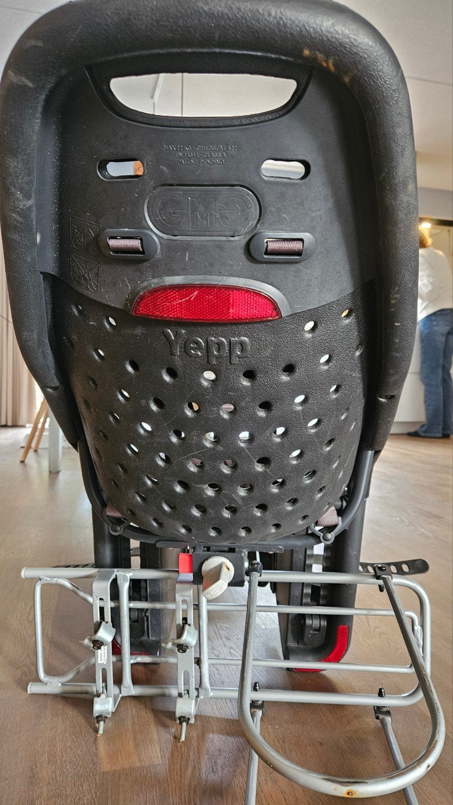 Yepp Fietsstoeltje Achterzitje Zwart, Achterzitje, Yepp, Ophalen of Verzenden, 9 t/m 36 kg