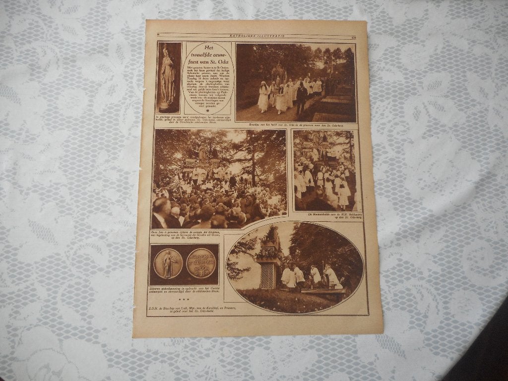 St. Oedenrode. Eeuwfeest van St. Oda. 1926., Verzamelen, Ophalen of Verzenden, 1920 tot 1940, Nederland, Knipsel(s)