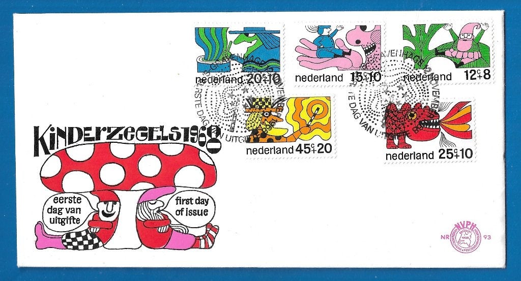 FDC E 93 Kinderpostzegels - 1968, Ophalen of Verzenden, Onbeschreven, Nederland