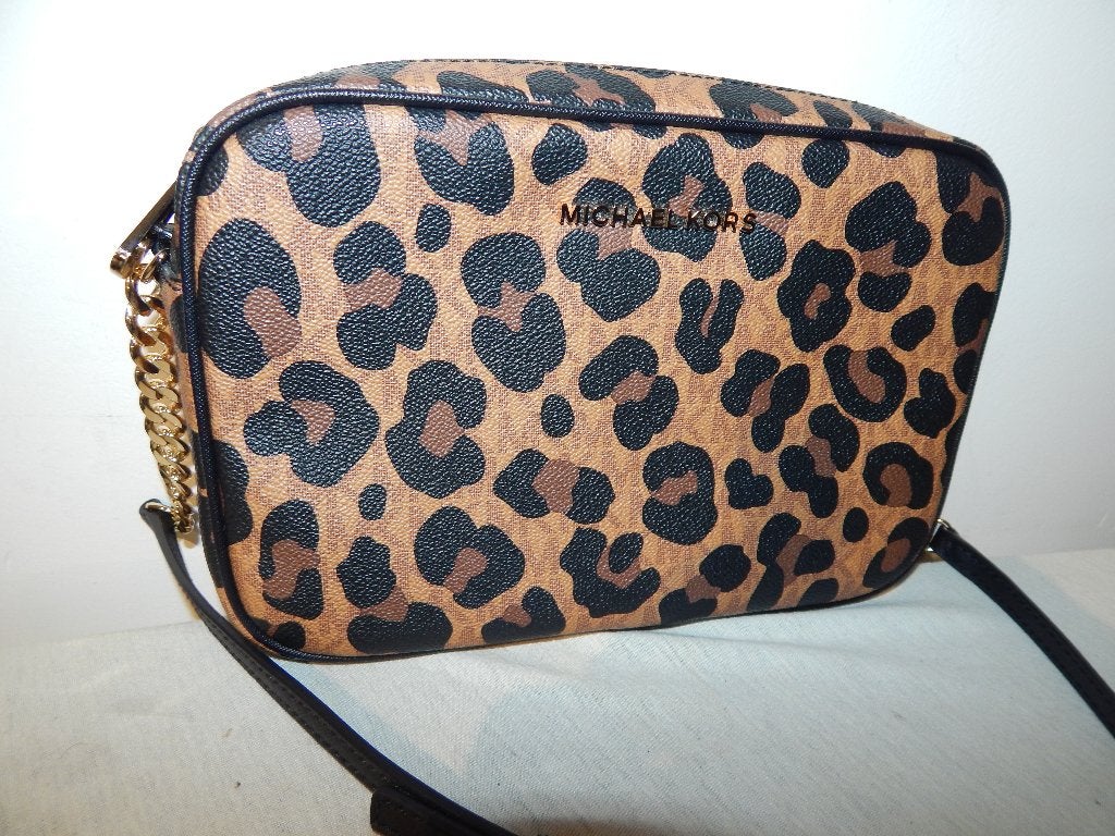 Michael Kors schouder tas trendy jaguar print & monogramZGAN, Verzenden, Nieuw, Overige kleuren, Schoudertasje