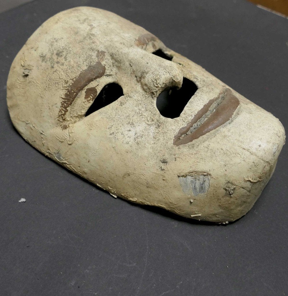 Antiek Masker MQ3 Topeng oud Doden Maskers doodskop beeld, Ophalen of Verzenden