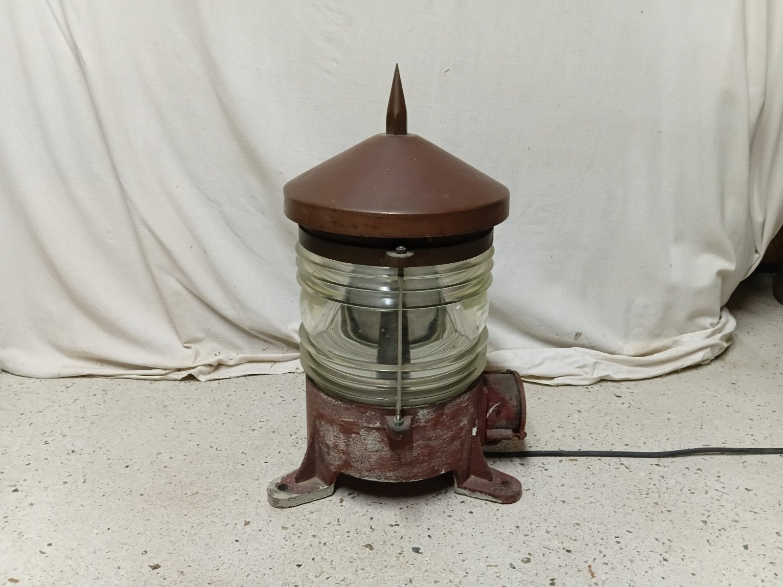 Prachtige maritieme / nautische scheepslamp, Ophalen, Zo goed als nieuw, Motorboot of Zeilboot, Gebruiksvoorwerp