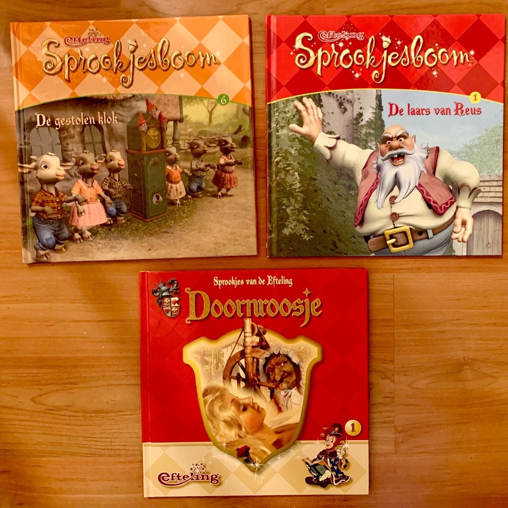 3 Boeken Efteling 2x Sprookjesboom en 1x Doornroosje, Verzamelen, Ophalen of Verzenden, Zo goed als nieuw, Overige typen