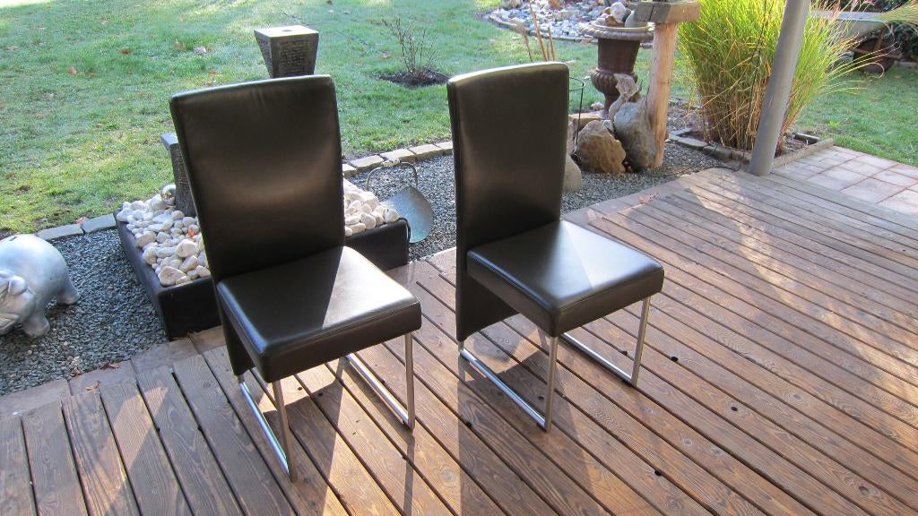 2x Lederen design stoelen"Rolf Benz" type 7400. Mooie staat!, Huis en Inrichting, Stoelen, Ophalen, Gebruikt, Twee, Design