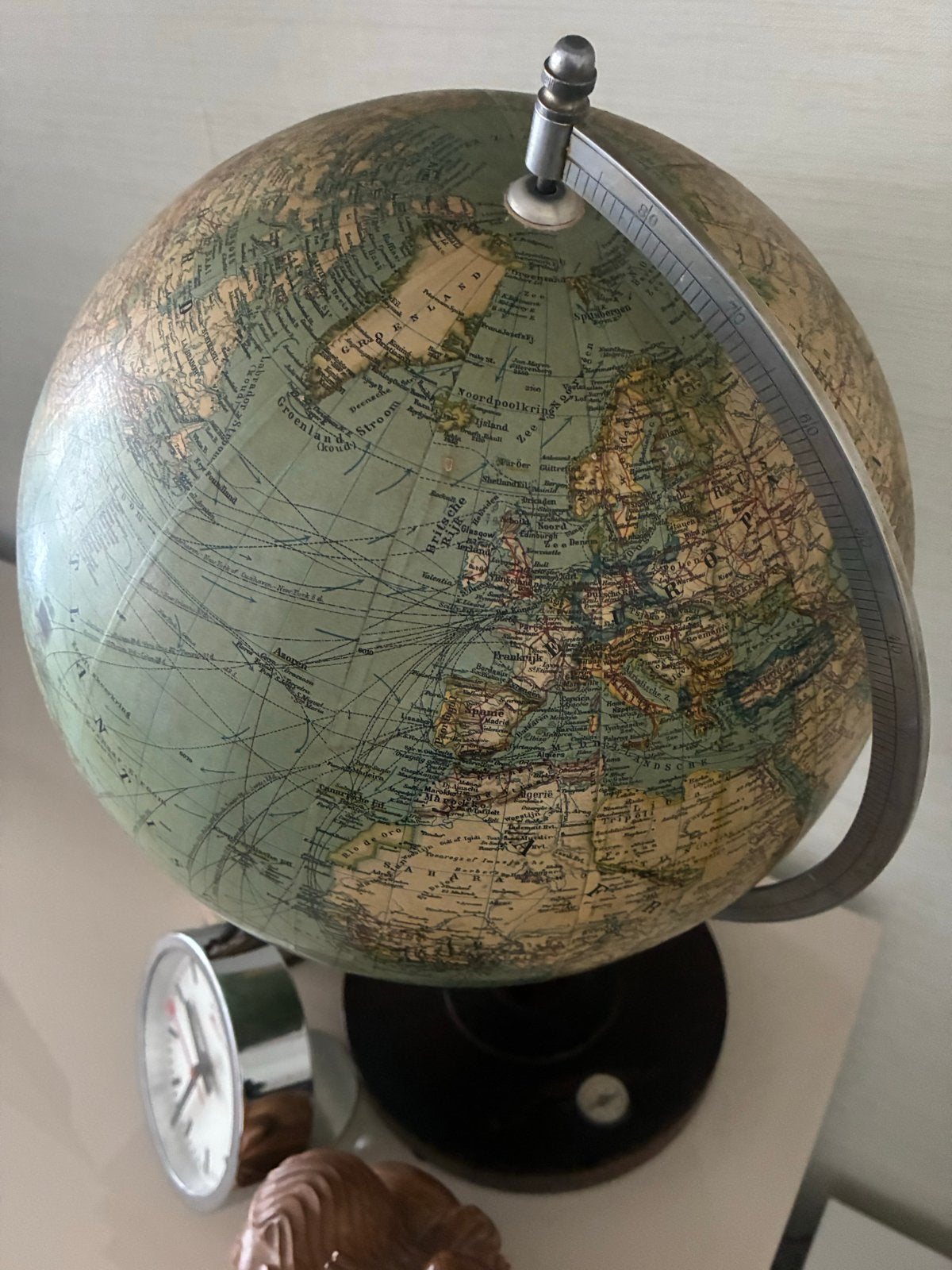 Hele oude bol, de wereld is niet plat., Huis en Inrichting, Ophalen, Gebruikt, Draaibaar, Antieke wereldbol