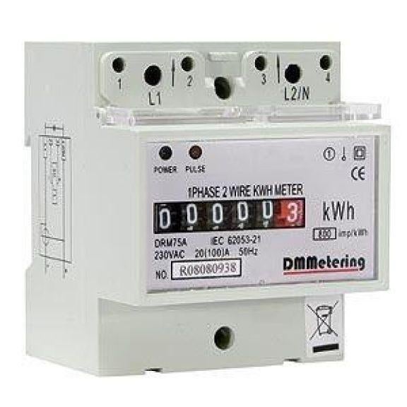 Dmm metering drm-75a 230v-(50a) electricity meter, Ophalen of Verzenden, Nieuw