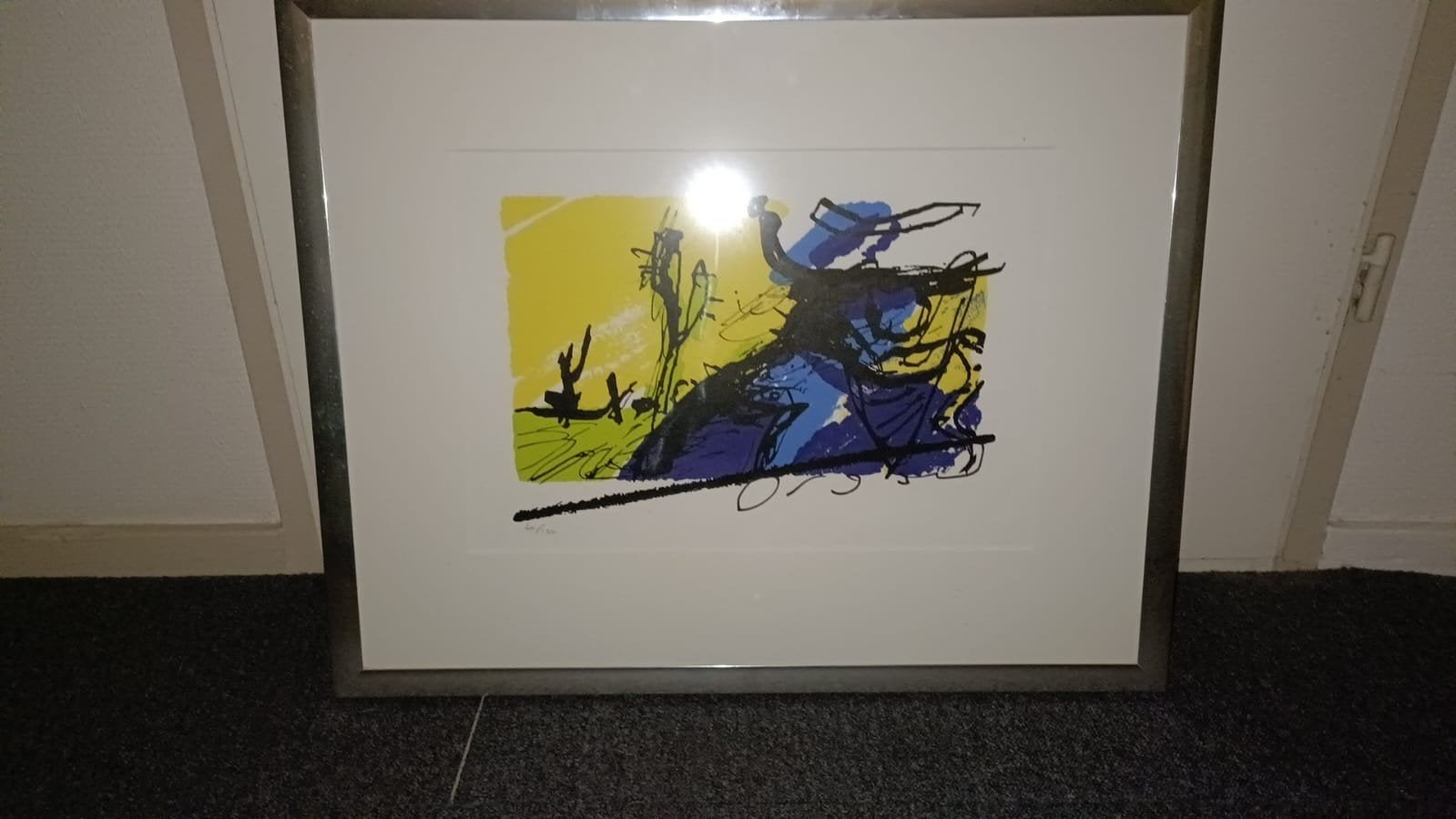 Herman Brood - 'Bono' Zeefdruk (60/150) in Aluminium Lijst, Gelimiteerde oplage, Ophalen, Zeefdruk