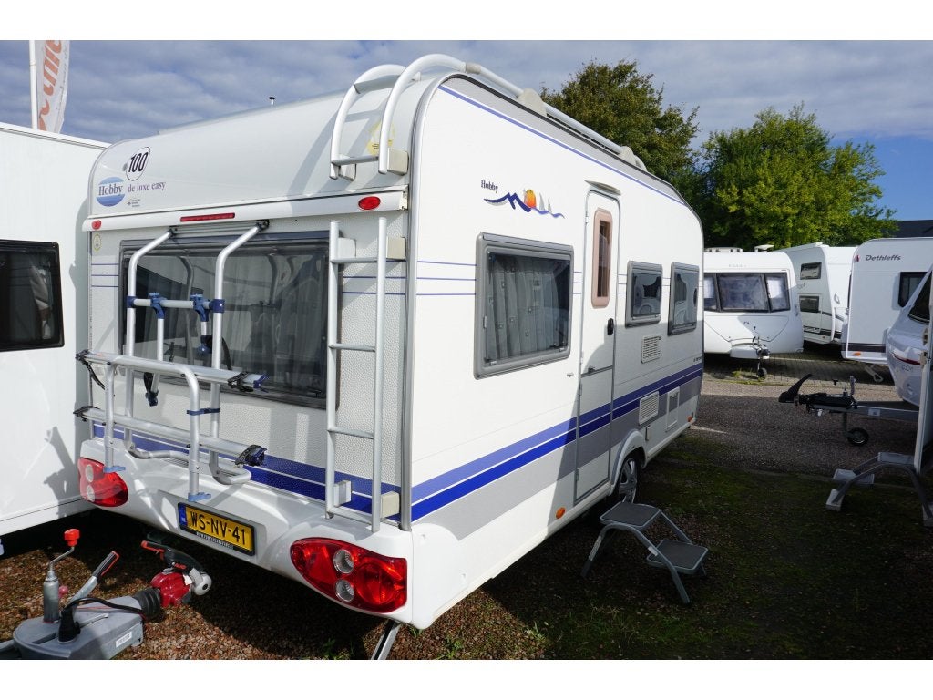 Hobby De luxe Easy 450 UF incl.unico luifel,mover, Caravans en Kamperen, Hobby, Bedrijf, 5 tot 6 meter, Tot en met 4