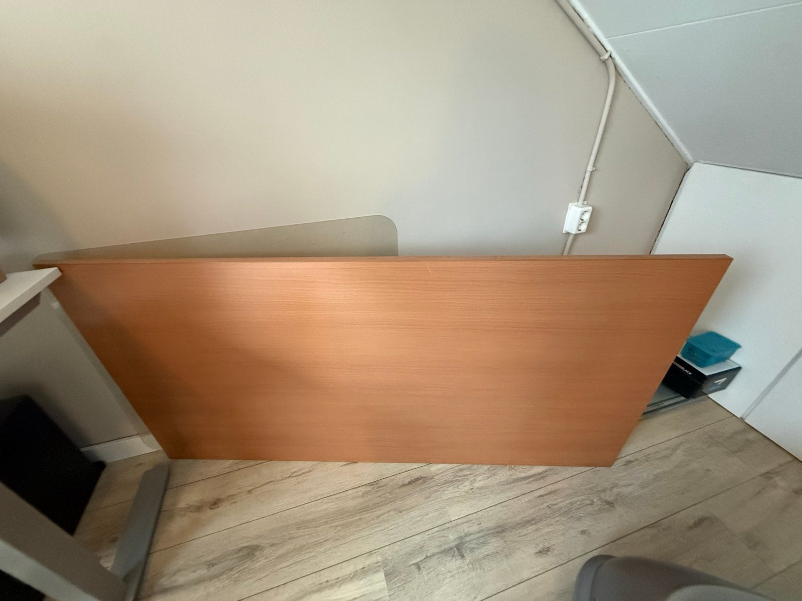 Bureaublad (exclusief poten), Huis en Inrichting, Ophalen, Gebruikt, Bruin, Hout