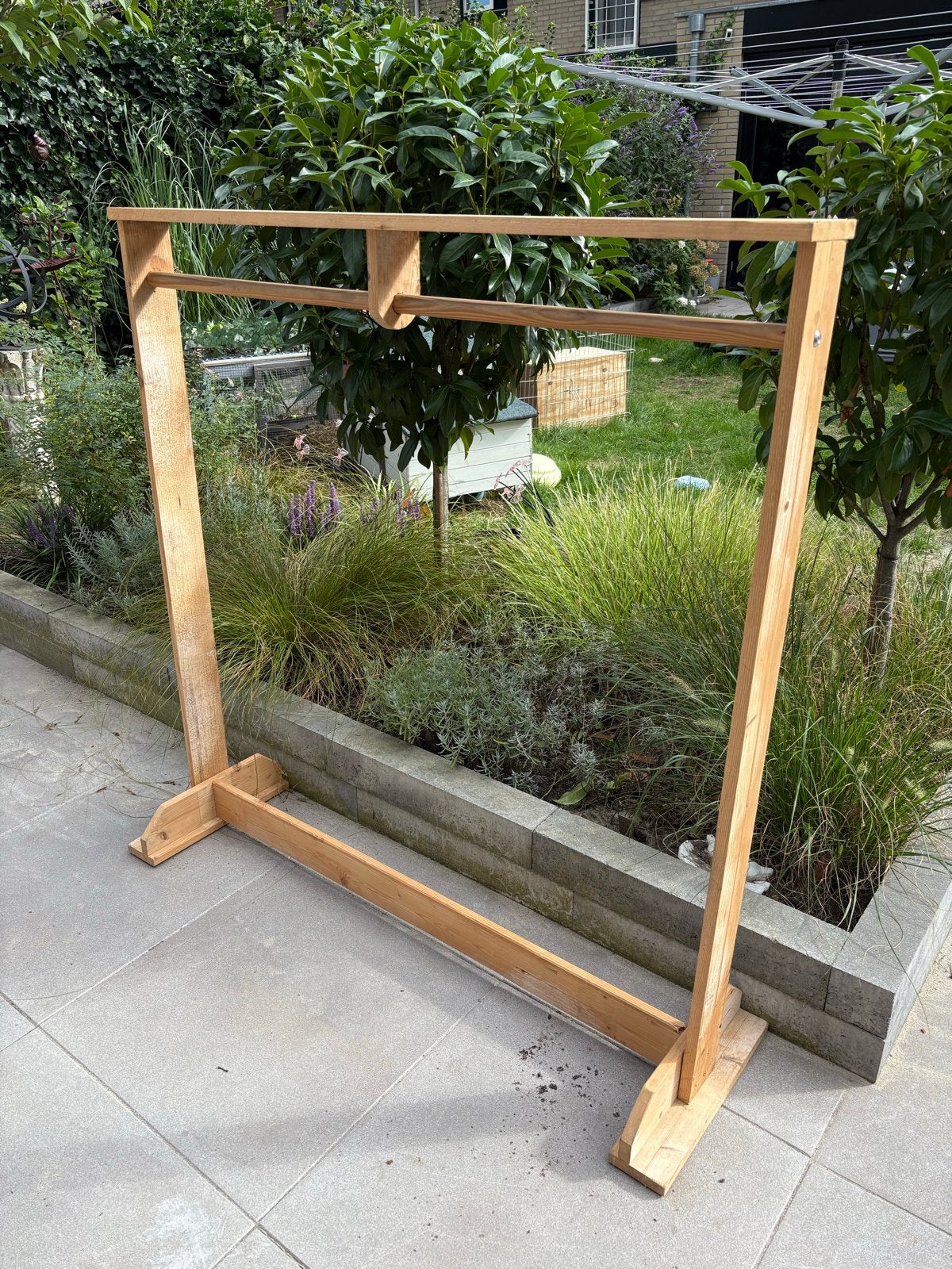 Houten kledingrek - 135 cm lang, Ophalen, Gebruikt