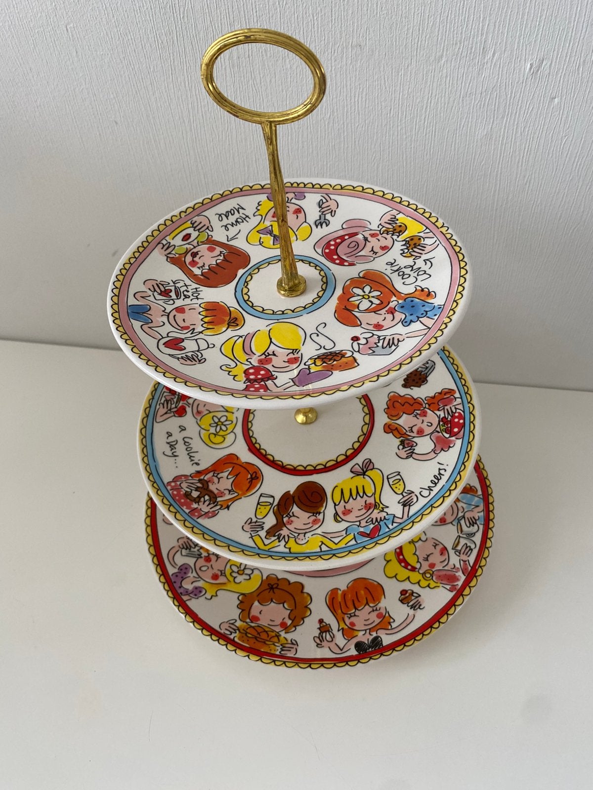 Blond Amsterdam Etagère - 3 laags, Huis en Inrichting, Woonaccessoires | Etagères, Ophalen of Verzenden, Zo goed als nieuw