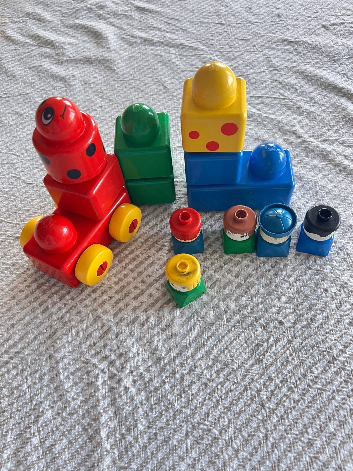 Vintage Duplo/Nopper bouwblokken en trein, Ophalen of Verzenden, Gebruikt, Nopper