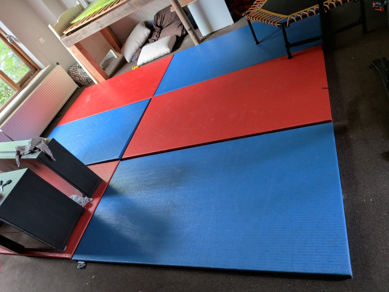 6 Vechtsportmatten - Rood en Blauw (Gebruikt), Maat XL, Ophalen, Gebruikt, Judo