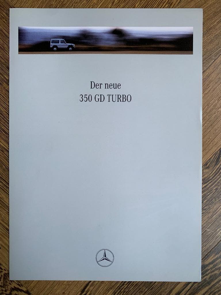Brochure folder Mercedes-Benz 350 GD Turbo 1991 nieuwstaat!, Nieuw, Mercedes-Benz, Mercedes, Ophalen of Verzenden