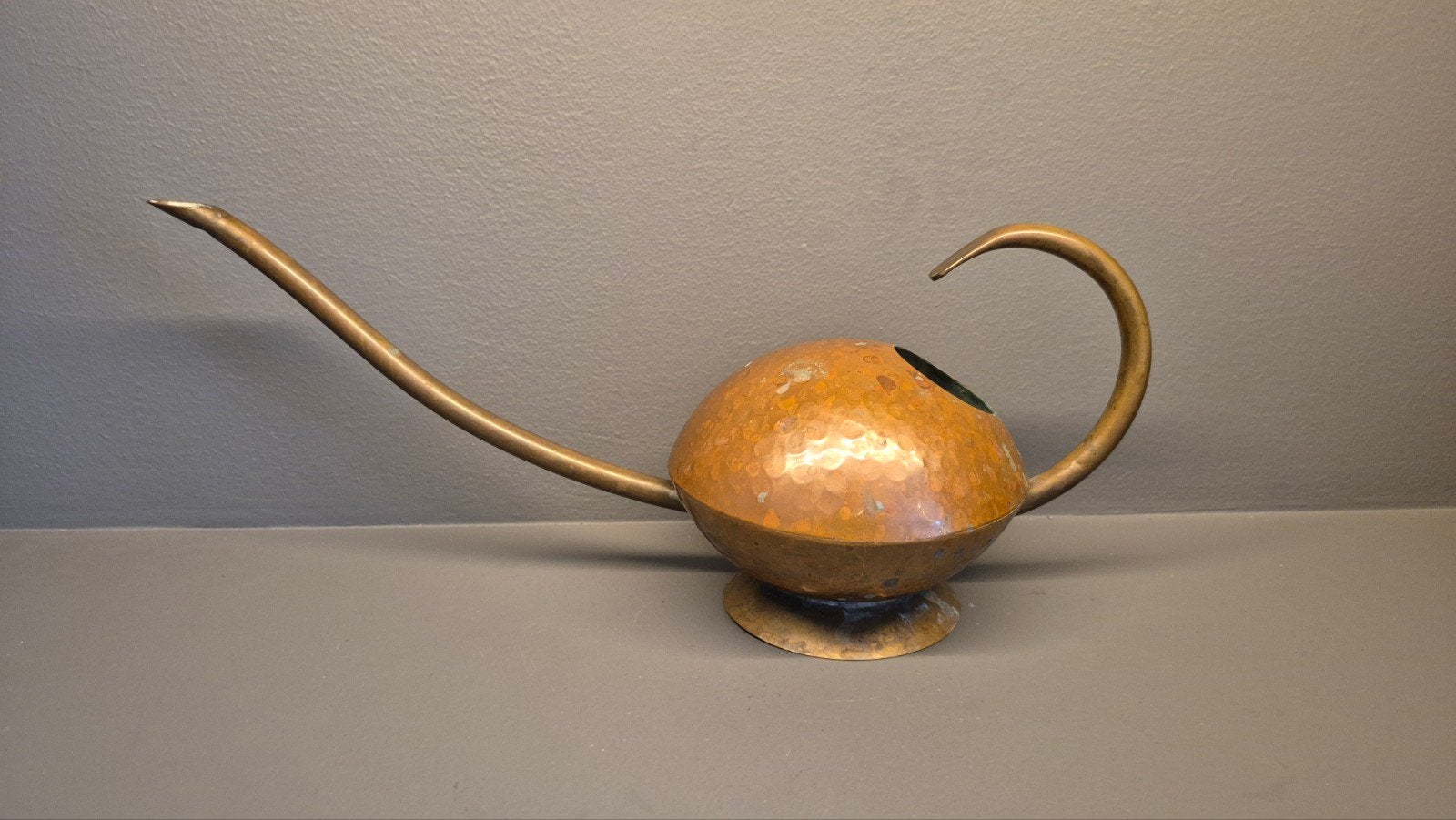 Vintage Koperen Gieter - Bolvormig Design, Antiek en Kunst, Antiek | Koper en Brons, Ophalen of Verzenden