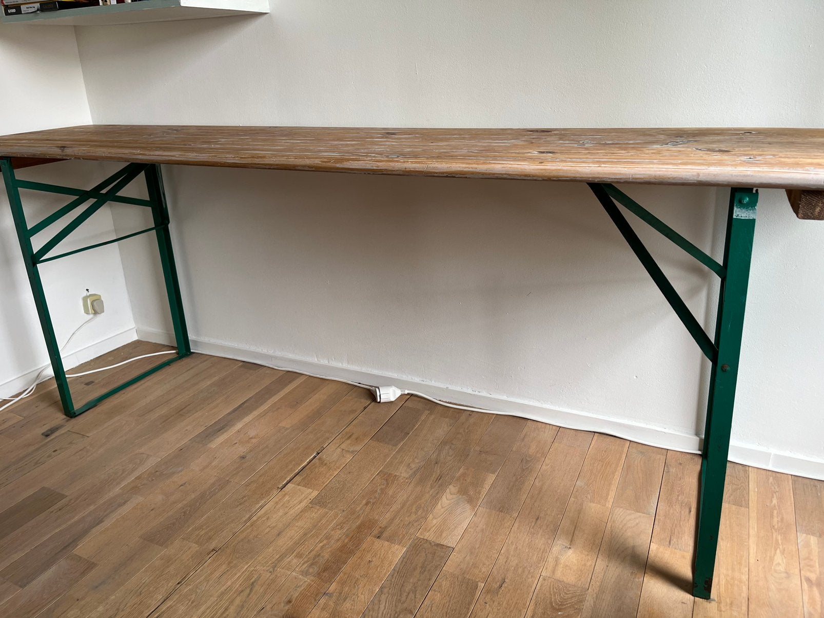 Biertafel met 2 banken, Tuin en Terras, Picknicktafels, Gebruikt, Ophalen of Verzenden, Inklapbaar, Rechthoekig