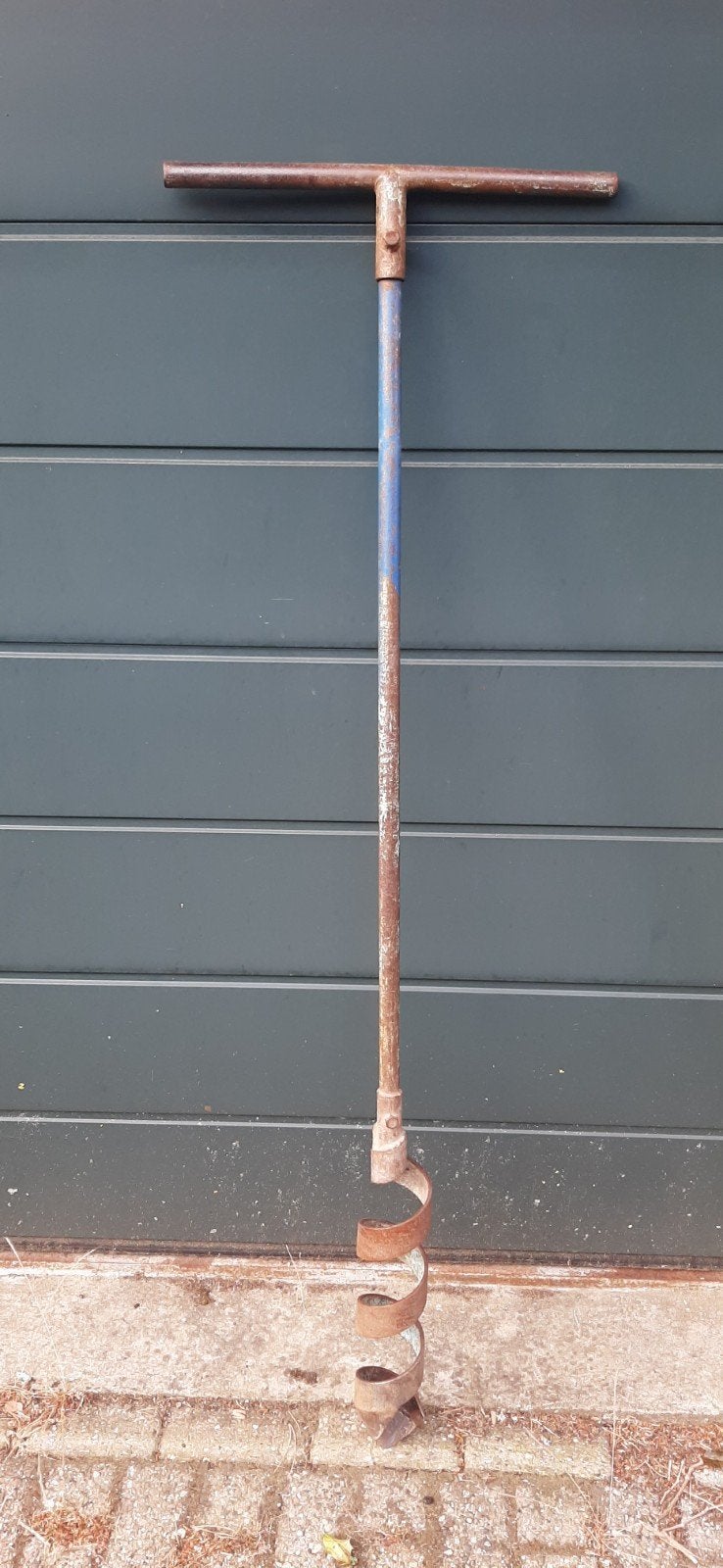 Lange grondboor, 10 cm brede boorkop, Ophalen, Gebruikt, Grondboor