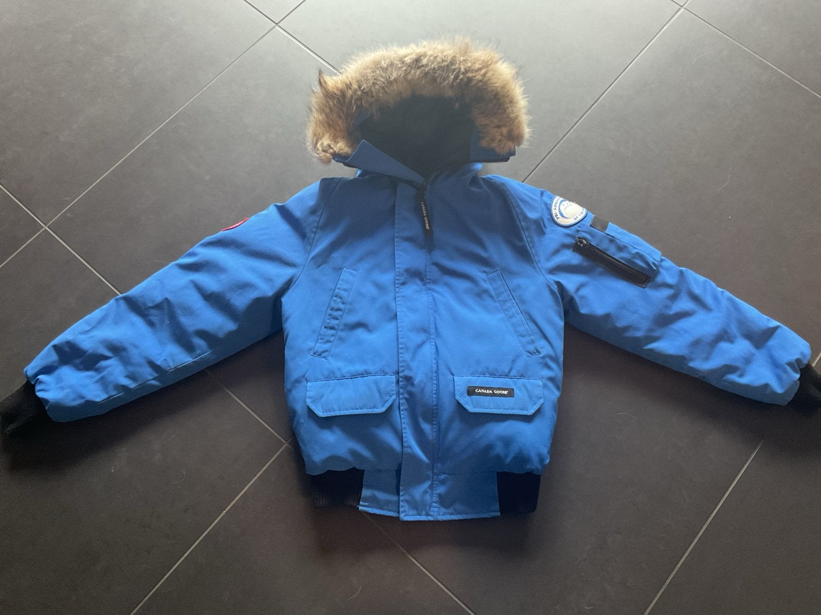 Canada Goose jas, blauw, maat XL/18 (Youth), Ophalen of Verzenden, Zo goed als nieuw, Maat 46 (S) of kleiner, Blauw