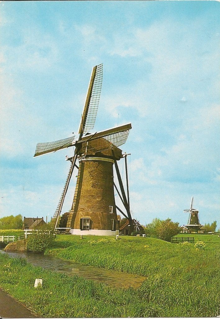 Oude ansichtkaart Peilmolen Oud Alblas Holland, Ophalen of Verzenden, 1960 tot 1980, Ongelopen, Zuid-Holland