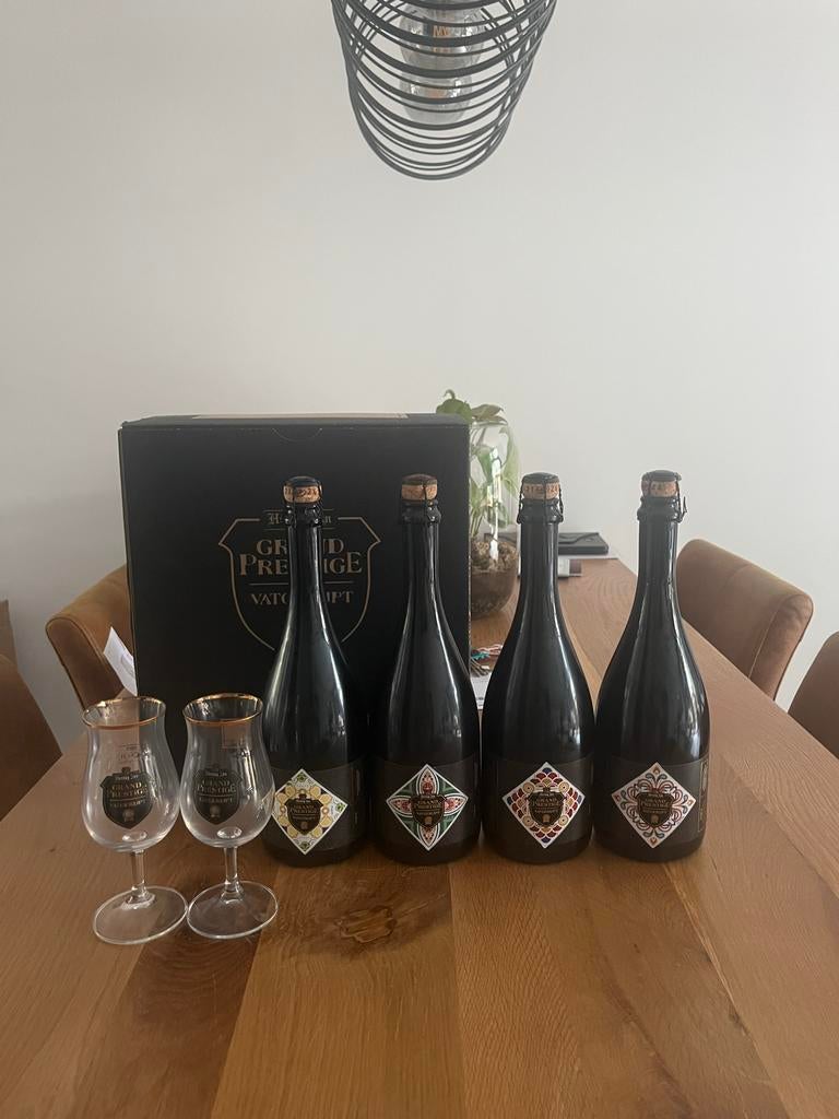Hertog Jan Vatgerijpt 2021 Complete Set met Glazen, Verzamelen, Biermerken, Ophalen, Nieuw, Overige typen, Hertog Jan