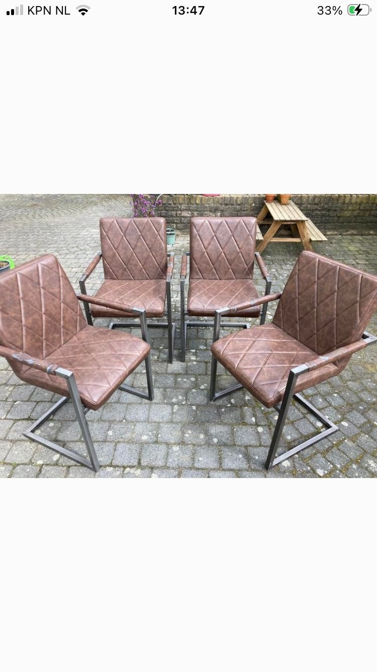 4 stevige stoelen, gratis afhalen, opknappers, Ophalen, Gebruikt, Stof